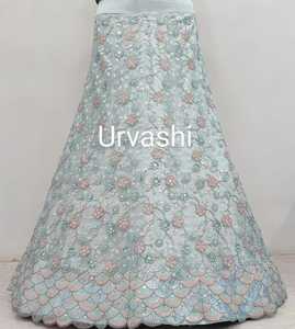 ชุดงานเย็บปักถักร้อย jarkan ตาข่าย lehenga choli ชุดงานเทศกาลขายส่งสำหรับฤดูหนาวฤดูร้อน - Product Image 2