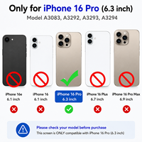 Layar Sentuh Digitizer 6.3 Inci Perakitan Pengganti Layar Ponsel Suku Cadang Perbaikan Pengganti untuk iPhone 16 Pro