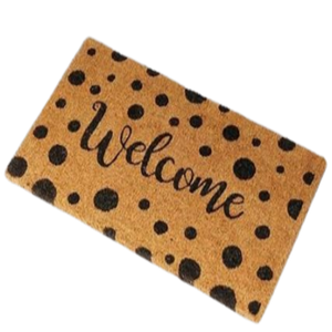 Tapis en fibre de coco avec support PVC - Durable, antidérapant, lavable, écologique, style moderne, motif uni, fabrication mécanique, épaisseur moyenne, pour hôtel - Product Image 1