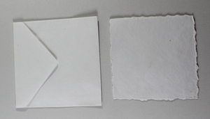 Carte de bord rembourrée personnalisée de haute qualité 250 g/m² avec enveloppe assortie papier fait main recyclé à partir de fibre de coton - Product Image 3