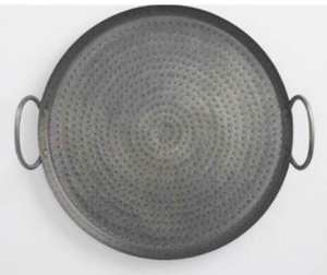 Plateau de service rond en métal martelé, finition dorée, plateau décoratif en fer pour la maison, l'hôtel, le restaurant, la décoration de table - Product Image 2