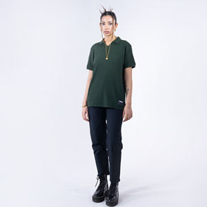 Precio de fábrica color liso poli algodón 200g transpirable manga corta logotipo personalizado Golf hombres Polo careem colores Negro Azul Marino - Product Image 4