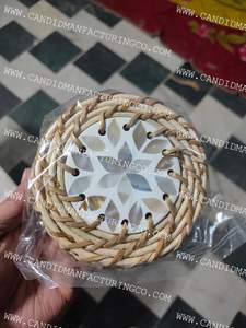 ชุดแผ่นรองแก้วหวายลายมุก สำหรับใช้ในบ้านและห้องครัว มีหลายขนาดและรูปทรง - Product Image 6