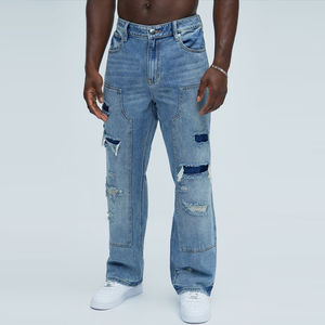 Street Fashion Men's <b>Denim</b> <b>Trousers</b> High Quality Custom Straight Leg Casual Men's Jeans - Product Image 3