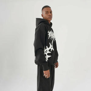 เสื้อฮู้ดผ้ากรดแบบมีฮู้ดสำหรับผู้ชายผู้หญิงเสื้อมีฮู้ดขนาดใหญ่พิเศษปักโลโก้ได้ตามต้องการ - Product Image 3