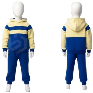 Conjunto Deportivo de 2 Piezas para Niños, Ligero, a Cuadros, 100% Algodón, con Capucha, Estilo Urbano, para Otoño - Product Image 4