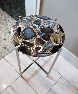 Sceau en agate poli artisanal, décoration de luxe pour la maison, motif floral religieux, résine, couleur personnalisée, haute qualité artisanale - Product Image 1