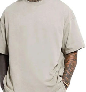 Camisetas de Hombre de Algodón 100% de Primera Calidad, Transpirables, de Corte Holgado y Hombros Caídos, con Logotipo Personalizado, las Más Vendidas para el Verano - Product Image 3