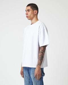 T-shirt taille plus pour hommes 100% coton OEM Boxy Blank Heavy Weight T-Shirt personnalisé épaules tombantes T-shirt surdimensionné solide épais tricoté - Product Image 2