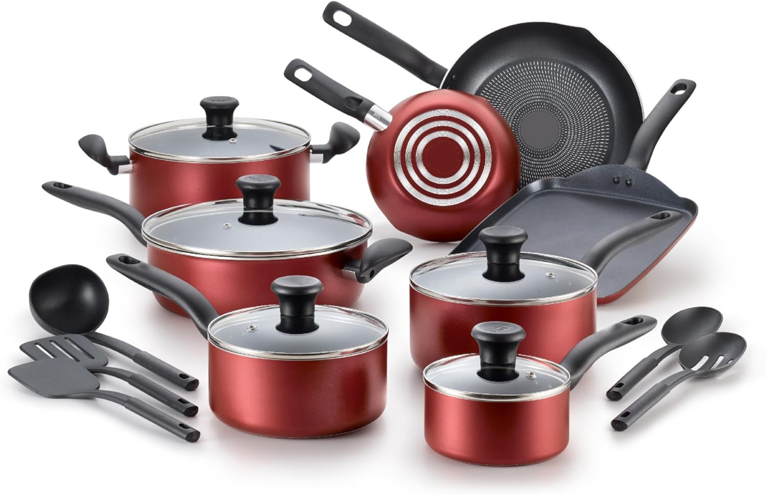 New Arrivals Modern 18 Pieces Aluminum Cookware Sets Nonstick Kitchenware for Kitchen Cooking With Nylon Accessories · image 6