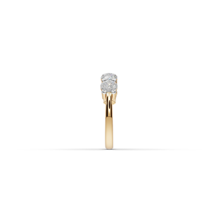 แหวนเพชรแล็บโกรว์ห้าเม็ดทรงมิลสโตน ทอง 18K/14K น้ำหนัก 2.00 กะรัต ทรงกลมเจียระไนบริลเลียนท์ สำหรับผู้หญิง สวมใส่ในโอกาสหมั้น - Product Image 3