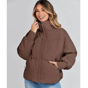 Chaqueta acolchada para mujer diseño acolchado ligero aislado largo con cierre de cremallera chaqueta acolchada elegante transpirable cálida - Product Image 5