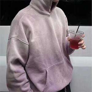 Sweat à capuche lourd à capuche large, teinture délavée au soleil, streetwear, sweat à capuche vintage délavé personnalisé avec peinture, 360 g/m² - Product Image 3