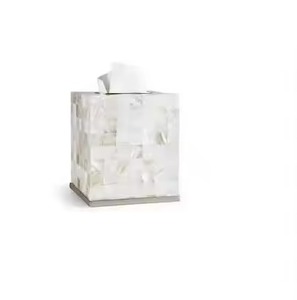 Boîte à serviettes élégante en nacre blanche pour table de mariage d'hôtel à usage décoratif Collection de porte-mouchoirs de qualité supérieure - Product Image 1