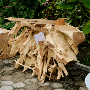 Bàn cà phê gốc bằng gỗ Tếch thủ công một phòng khách mộc mạc tuyệt đẹp làm nổi bật đồ nội thất độc đáo với sự pha trộn củ<span class=keywords><strong>a</strong></span> nghề thủ công tự nhiên - Product Image 6