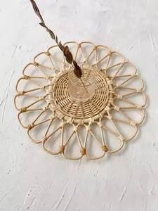 Flower Rattan <b>Placemats</b> Rattan <b>Placemat</b> Round <b>Wicker</b> Woven <b>Placemat</b> for Table - Product Image 5
