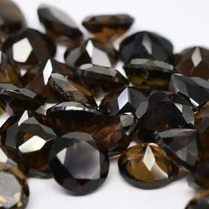 ควอตซ์ควอตซ์สีน้ําตาลควันทรงกลมตัดเหลี่ยมเพชรพลอยควอตซ์ควันธรรมชาติคุณภาพสูงหลวมปรับเทียบขนาดอัญมณีในราคาขายส่งจํานวนมาก - Product Image 2
