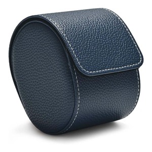 Wholesale Luxury Leather Single <b>Watch</b> Travel <b>Case</b> with Velvet Interior Handmade Portable Organizer Single Slot <b>Watch</b> Roll - Product Image 1