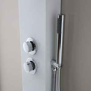 Panel de Ducha de Aluminio Blanco con Hidromasaje y Cabezal de Ducha para Conjuntos de Baño - Product Image 5