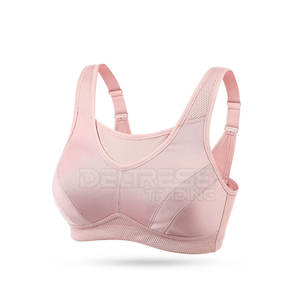 Sujetador deportivo sin costuras de alto soporte para mujer para gimnasio, correr, yoga y push-up, sujetador con cremallera acolchado estampado transpirable - Product Image 1