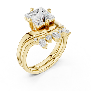 Bague de fiançailles en zircon de luxe 10K pour femme - Product Image 6