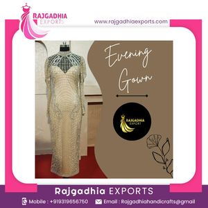 Beaded Evening Dresses Long Prom Gown Sequin Party Dress Golden Formal Gown for <b>Women</b> - Product Image 2