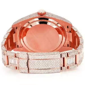 Montre mécanique automatique en acier inoxydable pour homme, style hip-hop, avec diamants glacés, en gros - Product Image 4