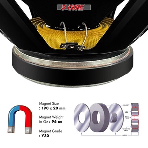 ลำโพงซับวูฟเฟอร์ 5 คอร์ 18 นิ้ว 600 วัตต์ RMS ฟูลเรนจ์ สำหรับงาน PA ดีเจ เสียงเบส 8 โอห์ม  อะไหล่เปลี่ยนได้ - Product Image 5