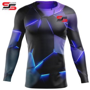 Créez votre propre rashguard personnalisé, impression par sublimation, haut de compression à manches longues, séchage rapide, respirant, unisexe - Product Image 1