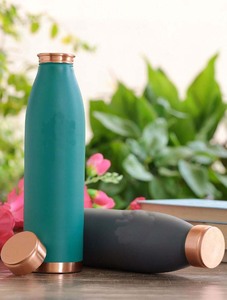 Direct Factory Selling Coated Color Copper <b>Water</b> <b>Bottle</b> with Unique New Design Bulk Quantity Vintage Style Moradabad Handicraft - Product Image 2