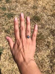 925 <b>Sterling</b> <b>Silver</b> White Rainbow Ring with Prong Setting Romantic <b>Wedding</b> <b>Band</b> for Parties - Product Image 2