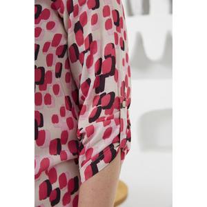 RMG Women's Plus Size Pink Viscose Woven <b>Shirt</b>, Mandarin Collar with <b>Epaulet</b> Details, Regular Fit for Daily Wear - Product Image 3