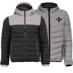 CHAQUETA PUFFER SHINY HUDDED-Chaqueta hinchada transpirable impermeable con logotipo personalizado de invierno para hombre de ATLANTIC - Product Image 1