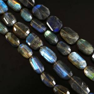 Cuentas de Labradorita Brillante Facetadas, Cuentas de Piedras Preciosas de Labradorita Natural de 16x12-22x13 mm, Hilo de 8 Pulgadas, Suministros para la Fabricación de Joyas - Product Image 3