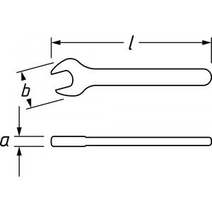 Llave Inglesa de Boca Abierta Hazet, Métrica, con Aislamiento Protector de 1000V - Product Image 2