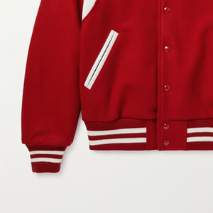 Nuevas chaquetas Varsity personalizadas en blanco Varsity Chenille Patches Letterman Varsity Jacket Oversized College Baseball Jacket para hombres - Product Image 6