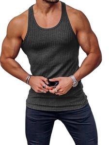 Camiseta Deportiva Ajustada de Color Sólido para Hombre, Camiseta sin Mangas de Secado Rápido para Entrenamiento y Gimnasio - Product Image 1