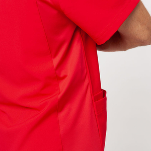 Comfortable Medical Uniform <b>Set</b> With Top And Pants Unisex Medical Uniform With V Neck And Pockets - Product Image 6