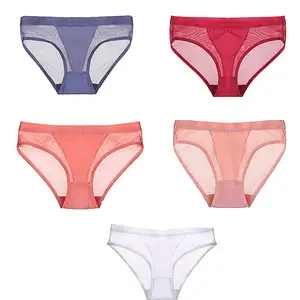 High Quality Underwear 7 Colors Sexy G-String Women's Panties Ice Silk Quick Dry Seamless Thongs