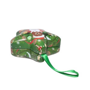 Food Grade Tinplate Biscuit Tin <b>Box</b> with Pentagram Star Design for Candy Chocolate Cookie <b>Christmas</b> Gifts-Customized Logo - Product Image 3