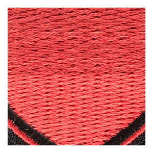 Parche bordado de corazón rojo con corona dorada, tela de sarga cosida, parches bordados adhesivos Merrow Border para sombreros y telas - Product Image 4