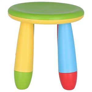 WELL HOME Taburete Infantil Verde, Plástico Resistente y Duradero, 30x26 cm de Diámetro, Silla para Niños - Product Image 4