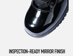 Bottes de travail uniformes pour hommes à finition brillante avec fermeture éclair latérale, 8 pouces, bottes de sécurité et de travail professionnelles - Product Image 3