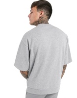 T-shirt personnalisé fendu 2 couleurs bloc de couleur t-shirt deux tons pour hommes t-shirt longue ligne coupe ajustée vêtements de sport en coton t-shirt deux tons
