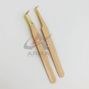 Pinzas profesionales para extensión de pestañas de acero inoxidable de alta calidad, herramienta de belleza sostenible para extensiones de pestañas - Product Image 1