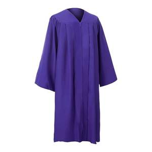 Bon marché Robe de prêtre en coton mélangé avec fermeture à glissière Col romain pour les cérémonies religieuses - Product Image 1