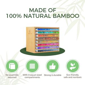 Huhu bambou marqueur organisateur marqueurs stylos crayons Art brosses stationnaire organisateur porte-<span class=keywords><strong>crayon</strong></span> avec 8 compartiments - Product Image 4
