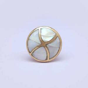 Bouton en bois en laiton pour intérieurs de maison de luxe Design exclusif en nacre auto-adhésif écologique pour la quincaillerie de porte de chambre d'hôtel - Product Image 2