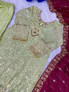 DESIGNER PARTY WEAR <b>TOP</b> AND BOTTAM WEAR WITH FANCY DUPPATA - Product Image 4