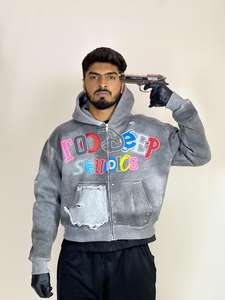 Sweat à capuche personnalisé pour homme, style unique avec un nouveau design et un imprimé tie-dye, tissu de 400 grammes, prix bas - Product Image 2